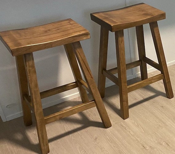 Fully Assembled Counter Saddle Bar Stools Etsy