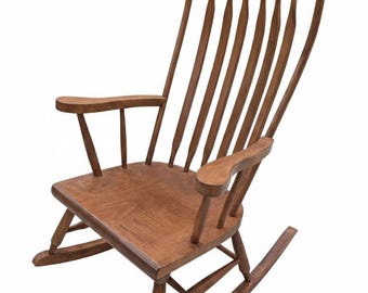 Amish Handcrafted Maple Boston Rocking Chair Kit Without Stain Finish
