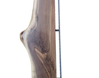 Unieke, natuurlijke zwevende plank van meer dan 48" walnotenhout - schoorsteenmantel en wandmontage