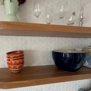 Walnut Floating Shelf With Rounded Corners