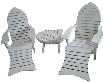 Handcrafted Fish Fish Adirondack Cottage Deck Chair Kit
