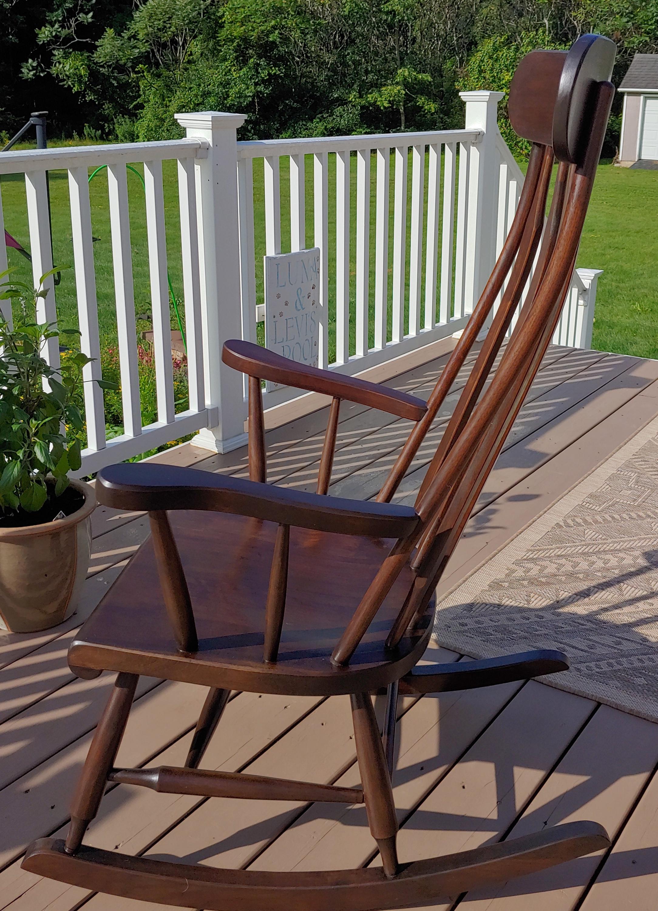 Handcrafted Black Walnut Boston Rocking Chair Kit DIY With Clear ...