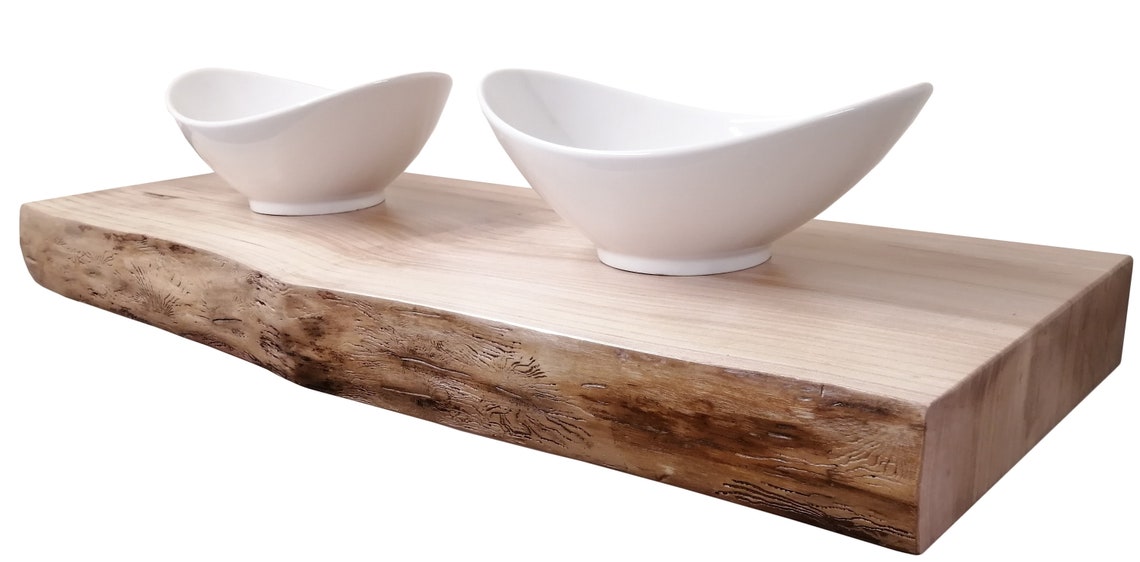 Live Edge Maple Floating Shelves Wall Mounting Solid Wood Etsy