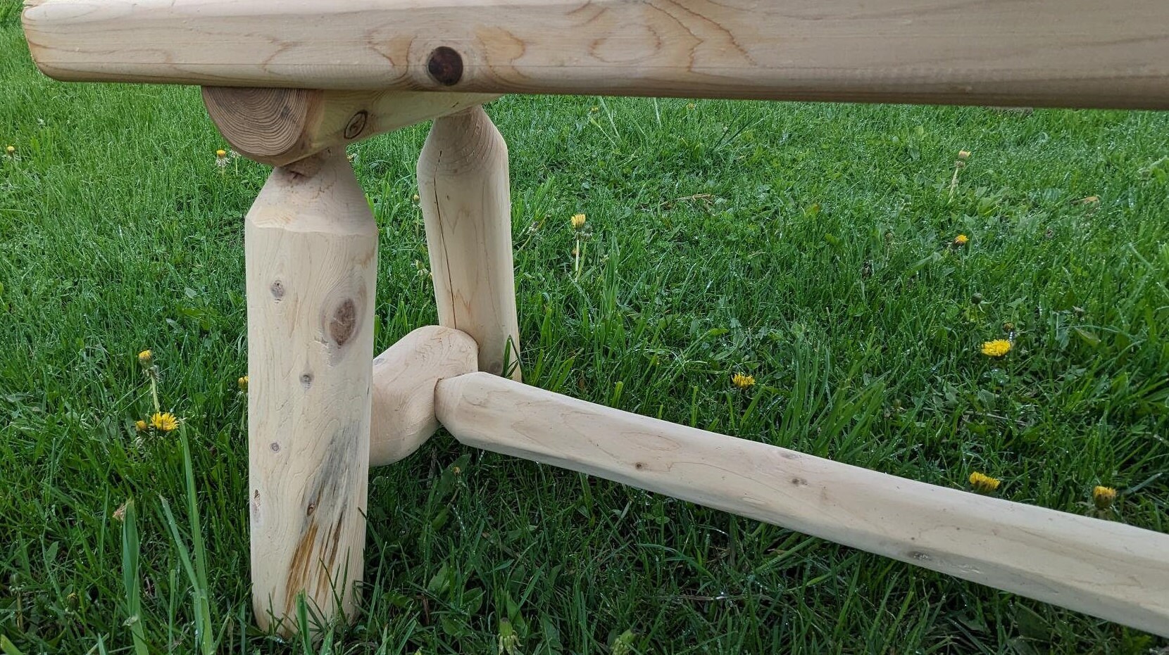 Handcrafted Cedar Log Bench Kit - Etsy