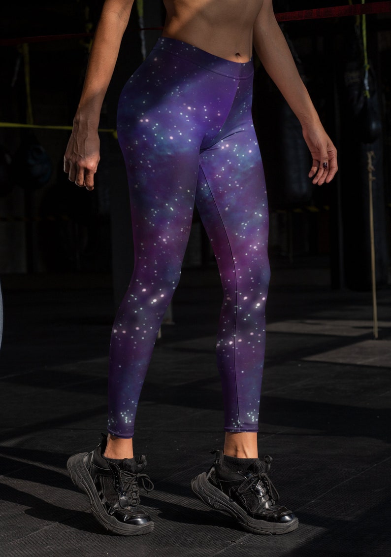 Galaxy Leggings / Yoga Pants, Gym / Running / Casual, Fun Celestial Plus Size Available