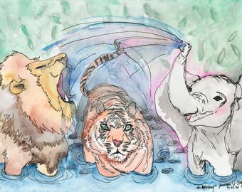 PRINT-"Sin salpicaduras"-Arte animal