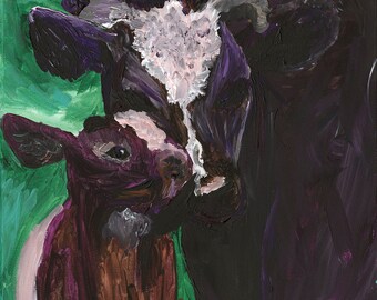 Descarga digital SOLAMENTE - "Día de la Madre" - Mamá y Vaca Bebé