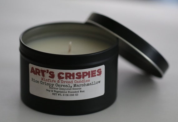 Art's Crispies Soy Wax Candle: Terrifier Inspired, Horror Gift