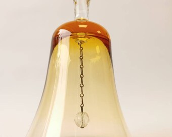 Amber glass handmade bell