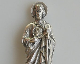 Saint Jude Italian Made 2-5/8" Tall Statue with Base Adhesive