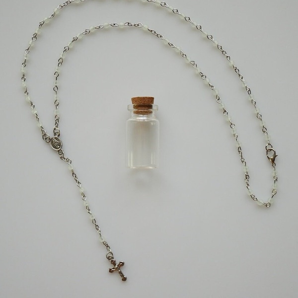 Pocket Rosary In A Bottle - Off White -