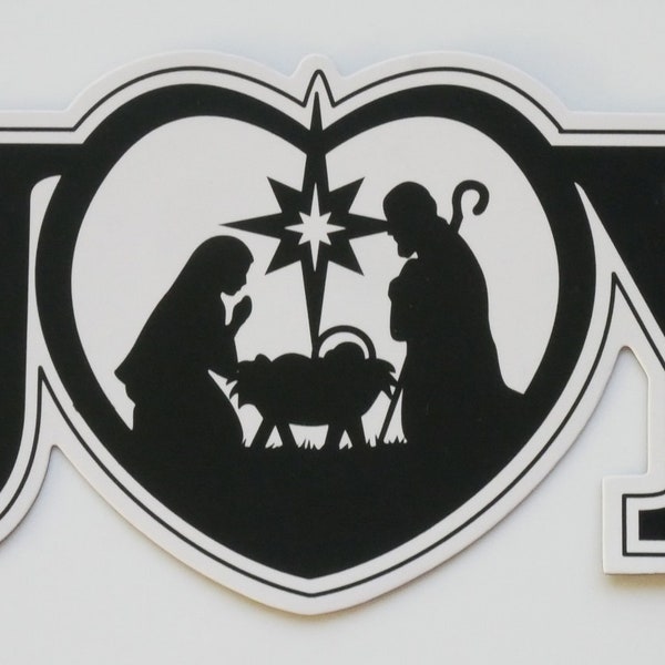 JOY Nativity Magnet for Any Metallic Surface 7" x 3-1/2" - Refrigerator, etc (Pack of 2)