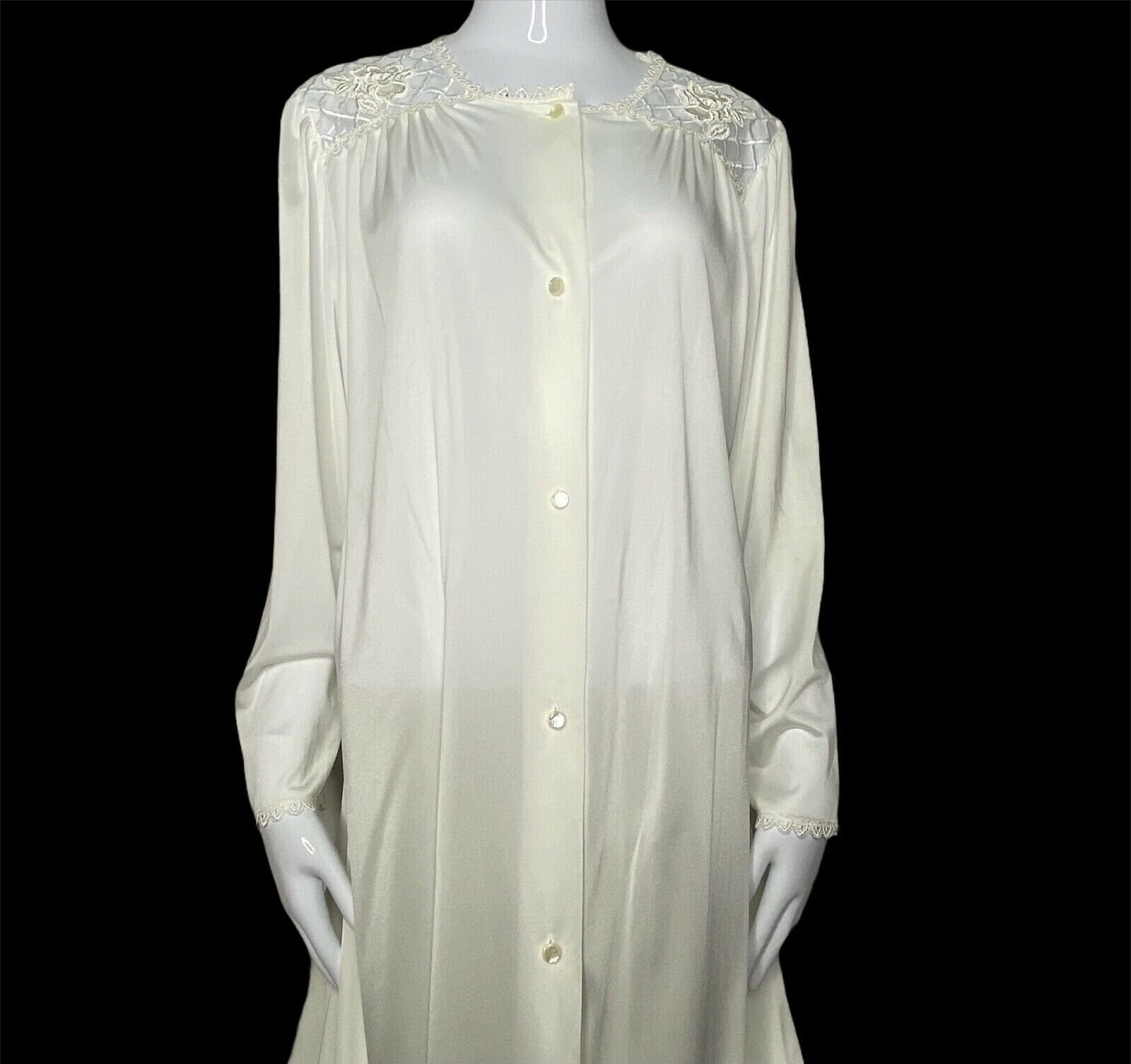 Vintage Shadowline Nylon Robe Womens Medium Braut weiß Spitze Etsy