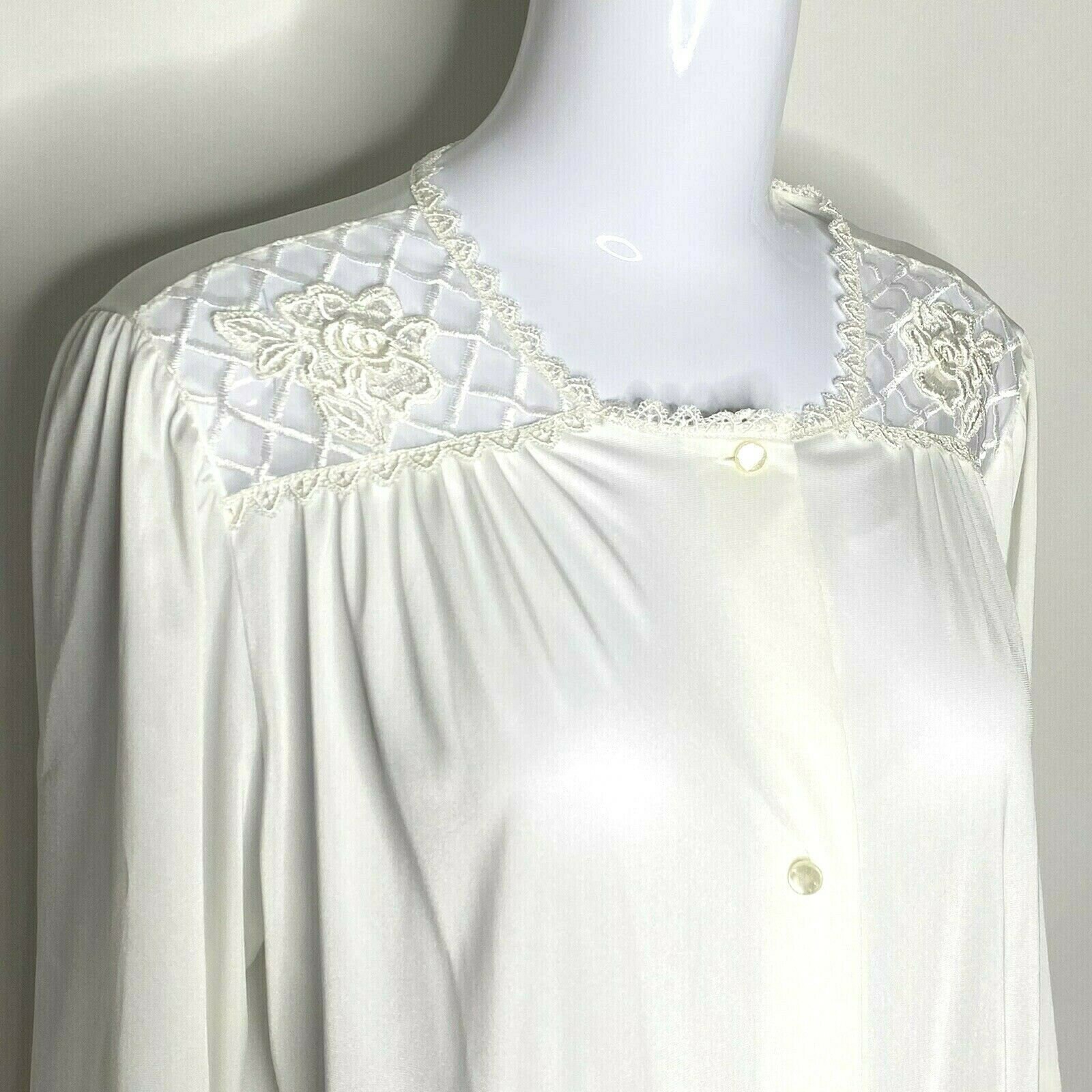Vintage Shadowline Nylon Robe Womens Medium Braut weiß Spitze Etsy