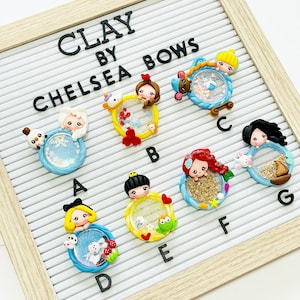 Princess Shakers Inspired Clay for hair bows center embellishments