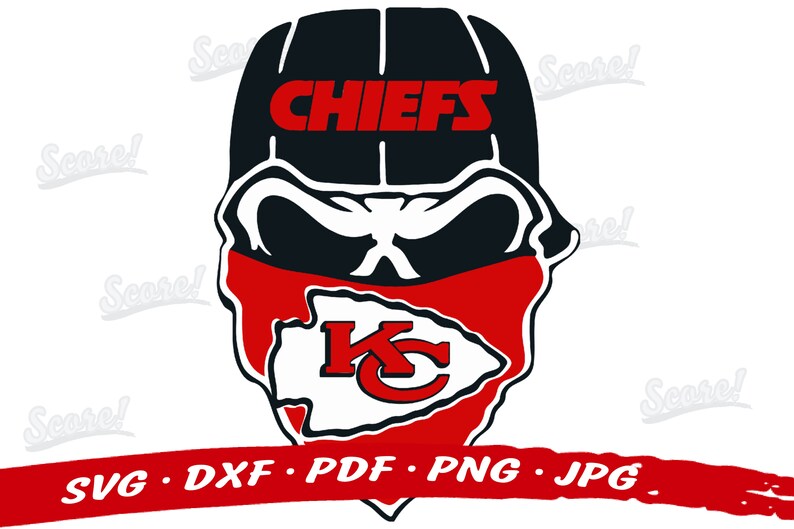 Kansas City Chiefs NFL Skull Svg Chiefs Svg Files For Cricut | Etsy