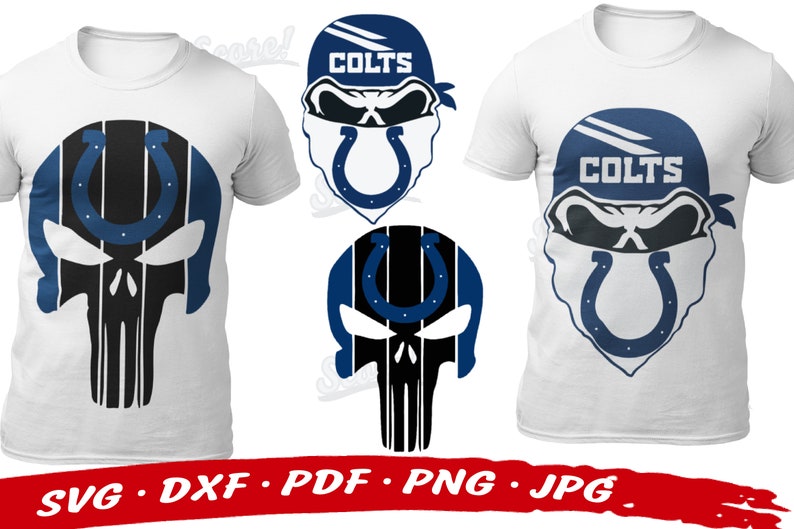 Download Indianapolis Colts NFL Skull Svg Bundle Colts Svg Files ...