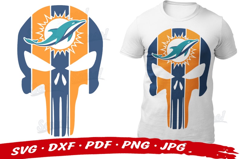 Download Miami Dolphins NFL Skull Svg Bundle Dolphins Svg Files For ...