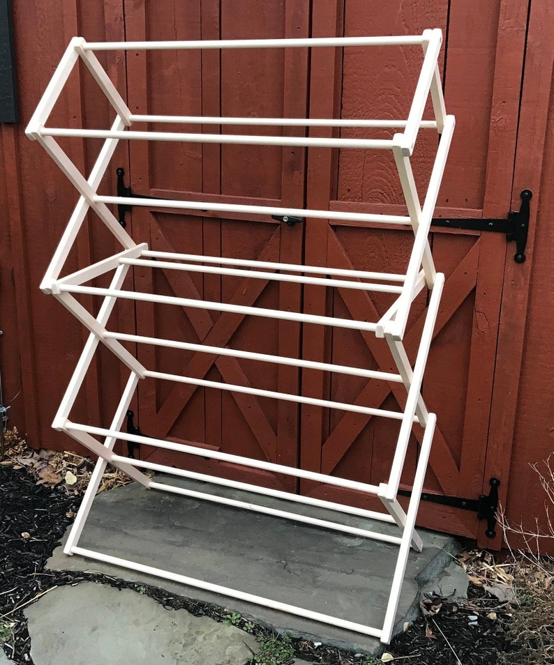 Laundry Clothes Drying Rackall Natural Maple Woodportable & Etsy