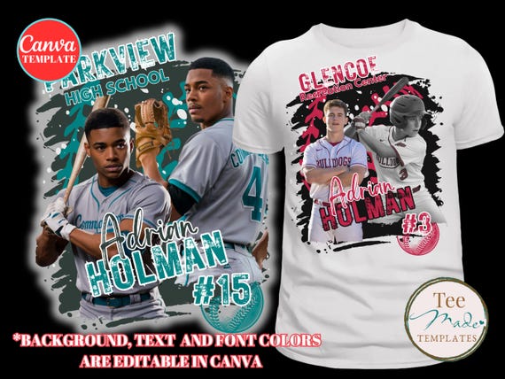 Baseball Shirt Template, Baseball Mom Design, Canva Template, Editable Gameday tshirt, Editable, Personalized tshirt , Sublimation, DTF, DTG