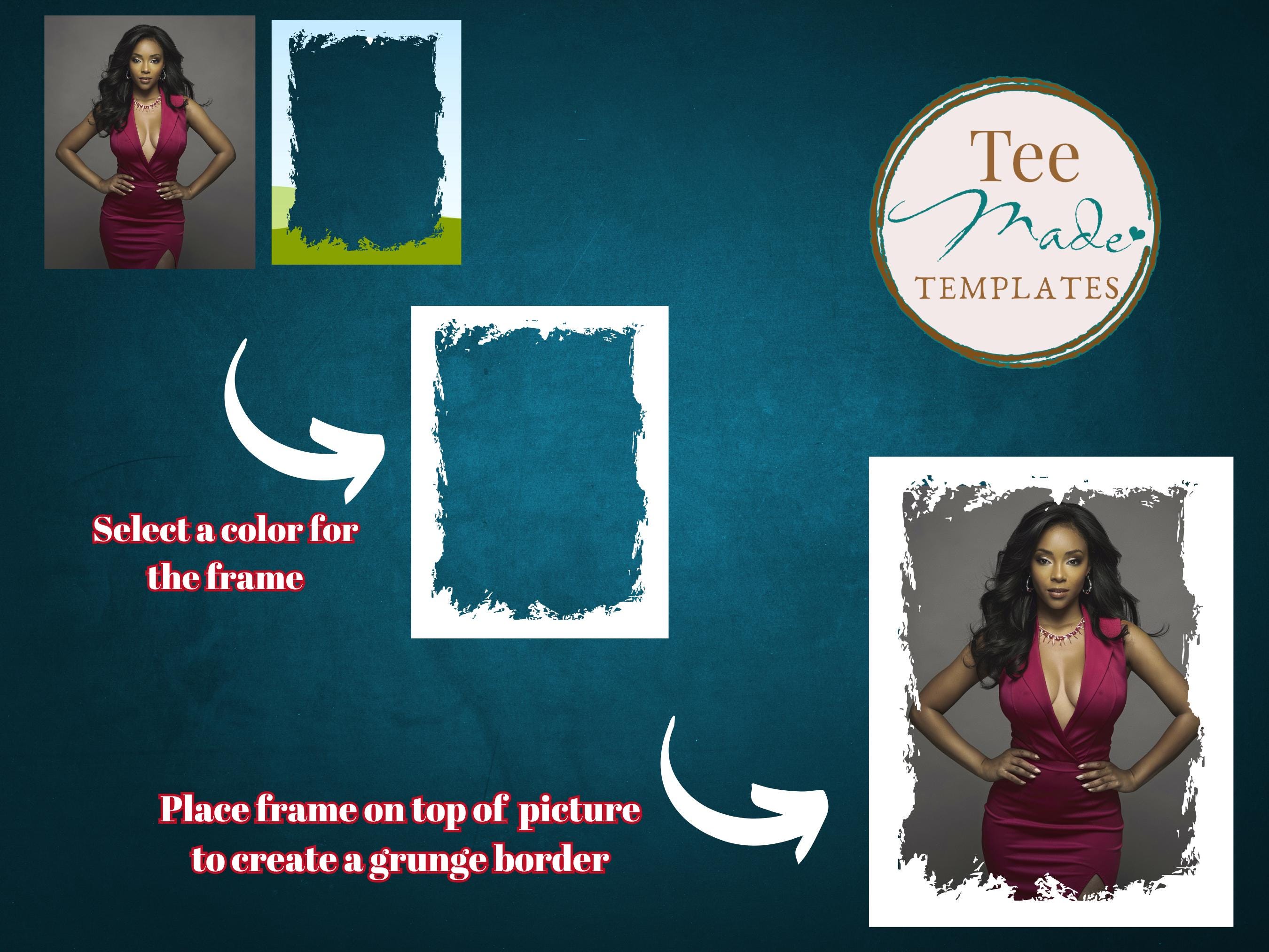 Customizable Program Frames Customizable Canva Frames - Grunge and Soften Edges of Photos - Easy ...