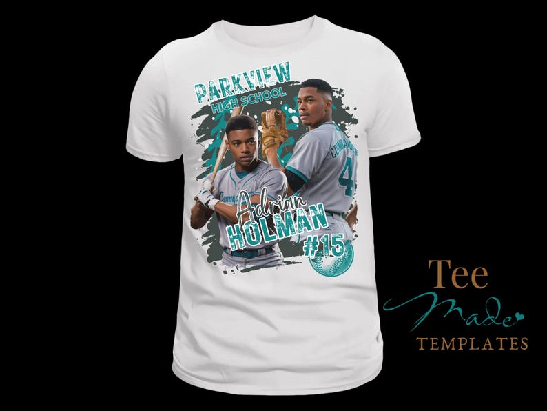 Szablon koszulki baseballowej, projekt Baseball Mom, szablon Canva, edytowalna koszulka Gameday, edytowalna, spersonalizowana koszulka, sublimacja, DTF, DTG zdjęcie 2