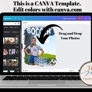 Soccer Shirt Design, Canva Template, Editable Gameday tshirt, Senior Night Shirt, Personalized t-shirt, Sublimation, DTF, Drag and Drop image 5