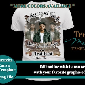 Celebration of Life T-shirt Design, Canva Template, Personalized Sublimation Design, In Loving Memory, Heaven png, Obituary, Funeral Favor