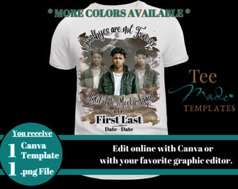 Celebration of Life T-shirt Design, Canva Template, Personalized Sublimation Design, In Loving Memory, Heaven png, Obituary, Funeral Favor