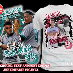 Modello di maglietta da baseball, design per mamme di baseball, modello Canva, maglietta modificabile per il giorno della partita, modificabile, maglietta personalizzata, sublimazione, DTF, DTG