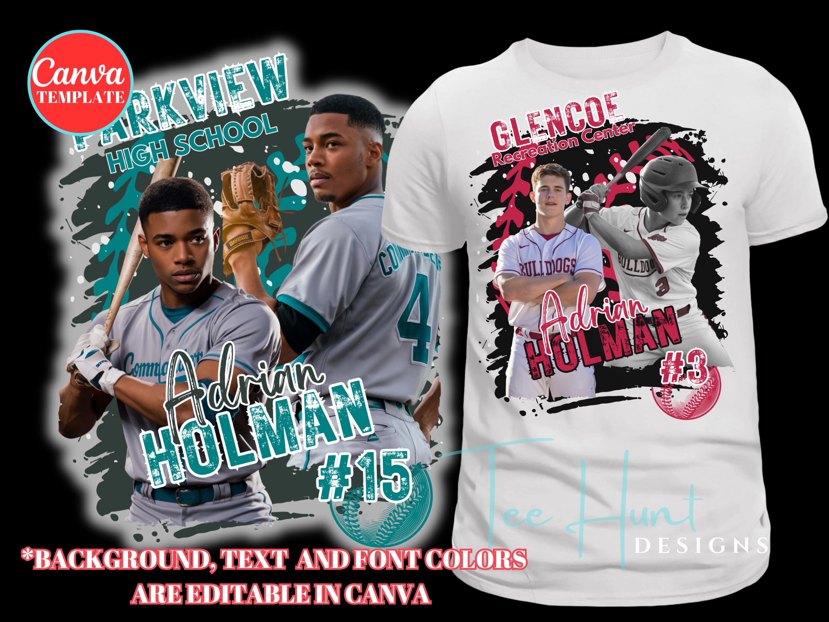 Baseball Shirt Template, Baseball Mom Design, Canva Template, Editable ...