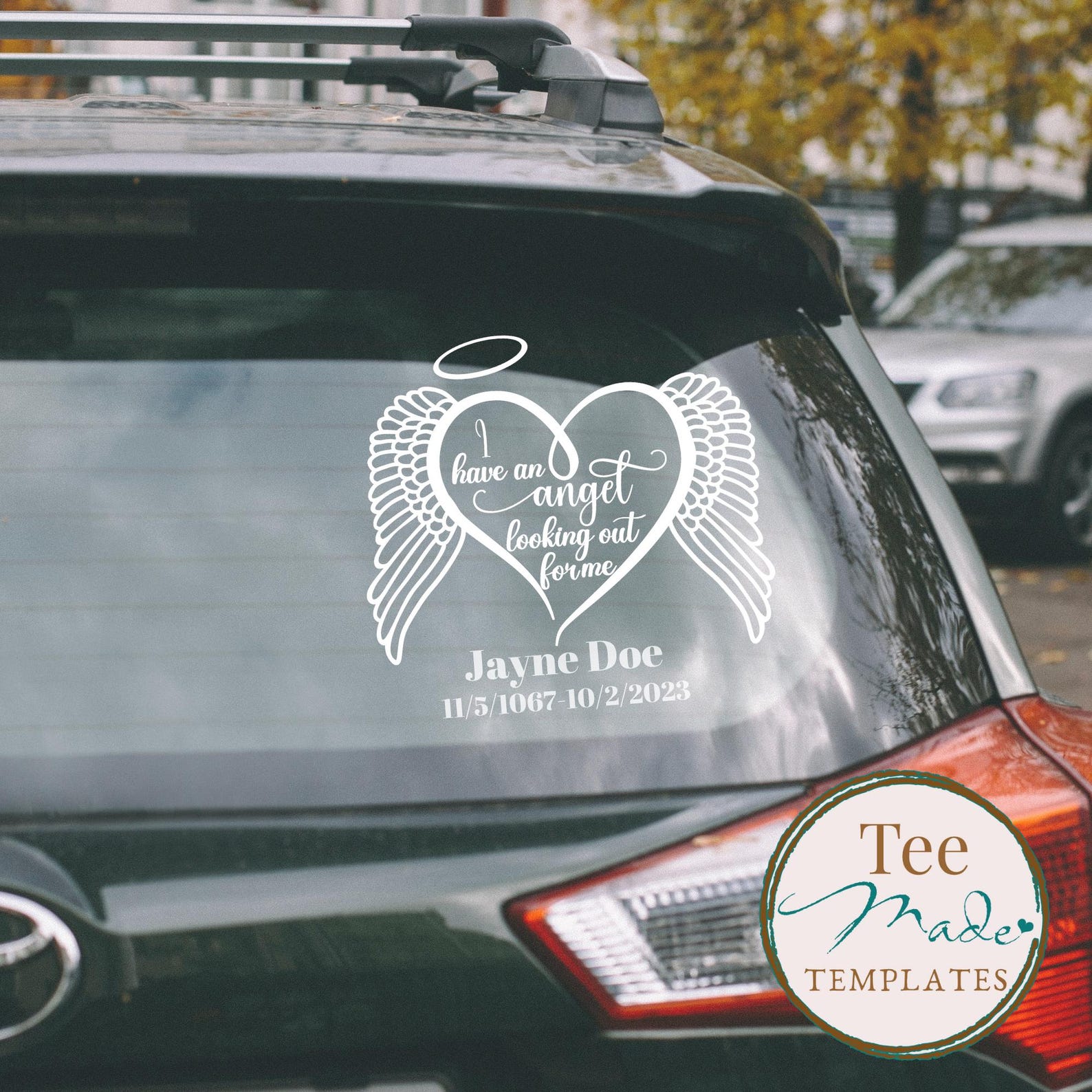 Rvus Sticker Rest in Peace Svg for Car Decal, in Loving Memory Sticker With Angel ...