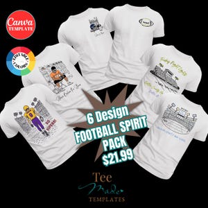 Friday Night Lights, Gameday Shirt Design, Canva Template, Football Stadium, Football Mom tshirt, Change Colors, High School t-shirt, DIY image 10