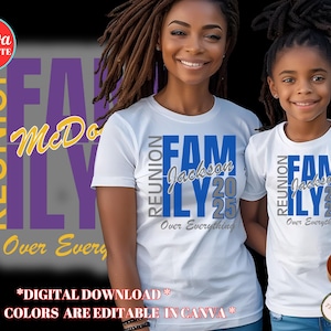 Familientreffen-Shirt, Canva-Shirt-Vorlage, Familientreffen-T-Shirt-Vorlage, bearbeitbare Canva-Vorlage, anpassen, Sublimation, DIY-Shirt