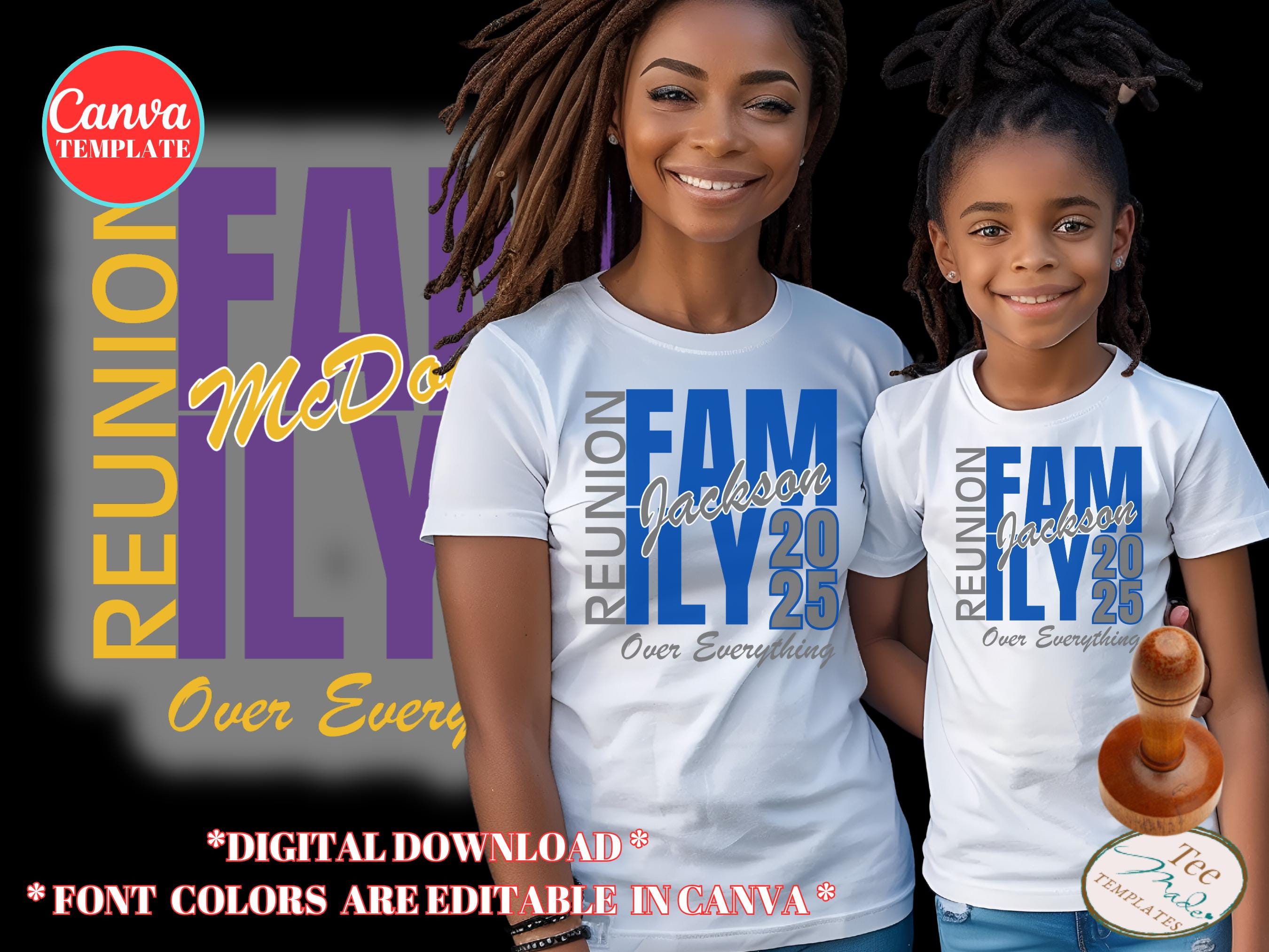 Family Reunion Shirt, Canva Shirt Template, Family Reunion T-shirt Template, Editable Canva Template, Customize, Sublimation, DIY Shirt