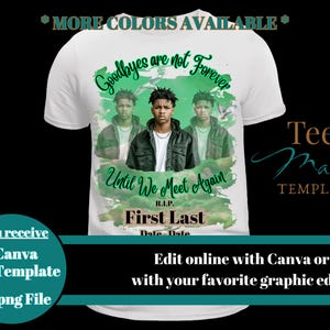 Personalisiertes Sublimationsdesign, Feier des Lebens-T-Shirt-Design, Canva-Vorlage, In liebevoller Erinnerung, Himmel png, Nachruf, Trauerkarte RIP