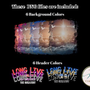 Memorial tshirt Design PNG and Canva Template, In Loving Memory Design, Rest in Peace, Long Live the Greatest, Sublimation Funeral Design image 3
