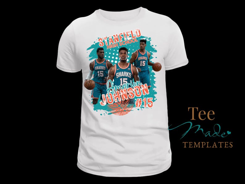 Basketball Tshirt Design, Canva Template, Editable Gameday Tshirt