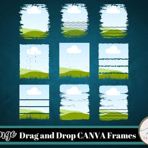 Canva Templates, Canva Frames Bundle, Personalized Fames for Canva, Canva Picture Frame, Drag & Drop Frame for Sublimation, Digital Download