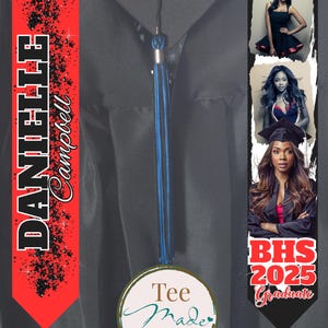 Graduation Stole Template, Custom Graduate Stole, Graduation Sash, Personalized Canva Template, Grad png design, 2025 High School Graduation