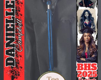 Graduation Stole Template, Custom Graduate Stole, Graduation Sash, Personalized Canva Template, Grad png design, 2025 High School Graduation