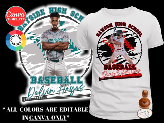 Baseball Shirt Template, Baseball Mom Design, Canva Template, Editable Game Day tshirt, Editable tshirt, Senior Night, Sublimation, DTF, DTG