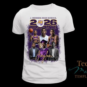 Grad Shirt Template, Canva Graduation Shirt, Mascot, 2026 Grad T-shirt, Editable Template, Customize Bootleg Tee, Sublimation Tshirt, DIY image 10
