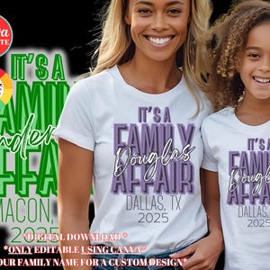 Familientreffen-Shirt, Canva-Shirt-Vorlage, Familientreffen-T-Shirt-Design, Familienangelegenheiten, bearbeitbare Canva-Vorlage, anpassen, DIY-Shirt