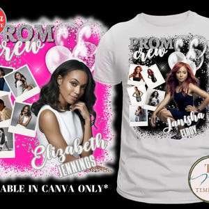 Prom Send Off TShirt Design, Group Shirt, Prom Crew, DIY Canva Template, Editable 2026 Prom tShirt, Customizable Sublimation Design, DTF DTG