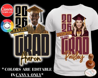 2026 afgestudeerd, Canva-sjabloon afstuderenshirt, afstudeer T-shirtsjabloon, bewerkbare Canva-sjabloon, T-shirt aanpassen, sublimatie-T-shirt, DIY-shirt