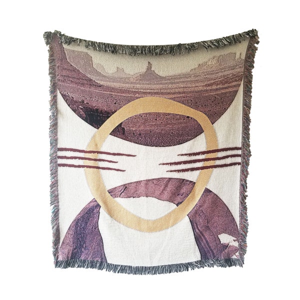 Desert Earth Tones // Boho Blanket // Monument Valley // Cotton Woven Tapestry