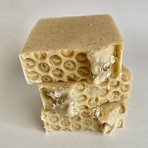 Oatmeal Milk and Honey Goat Milk Soap Bar Handmade Skin Care