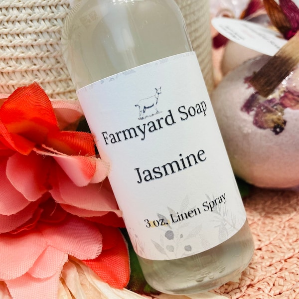 Jasmine Linen Spray, Jasmine Essential Oil Spray, Jasmine Body Spray, Fabric Freshener Spray, Yoga Mat Spray, Pillow Spray