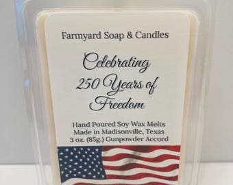 Pastillas de cera de soja de edición limitada para celebrar el 250 aniversario de Estados Unidos.